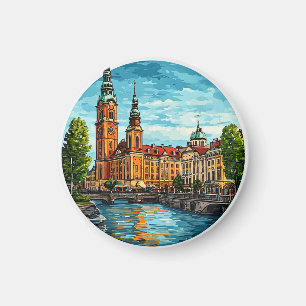 Imán Paisaje urbano vibrante de Estocolmo