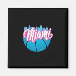 Imán Paisaje urbano vintage de la ciudad de Miami Flori
