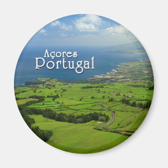 Imán Paisaje verde de Sao Miguel (Frente)