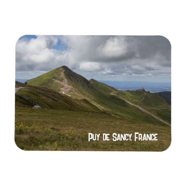 Imán Paisaje volcánico Puy de Sancy, Francia (Horizontal)