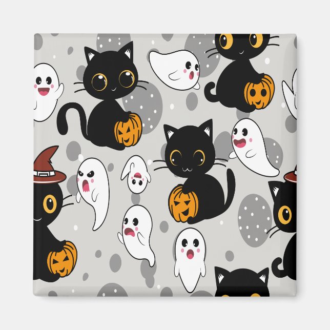 Imán Paisajes De Calabaza Fantasma (Frente)