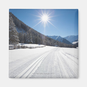 Imán paisajes idílicos del invierno en el berwanger