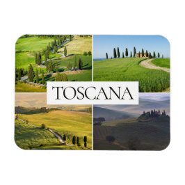 Imán Paisajes toscanos collage de fotos de viajes