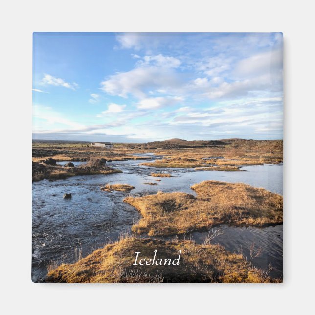 Imán paisajístico de Islandia (Frente)