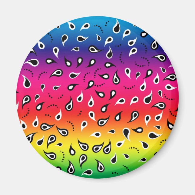 Imán Paisley Rainbow (Frente)