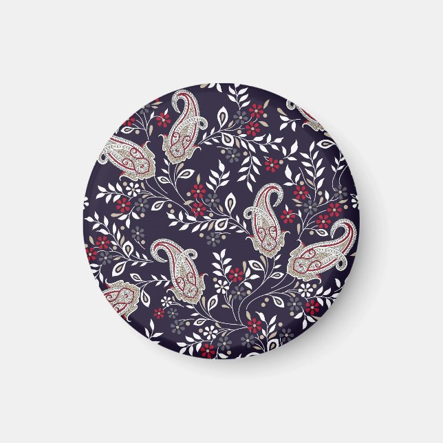 Imán Paisley tradicional india, patrón sin fisuras. (Frente)