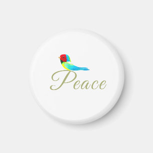 Imán Pajarito de Navidad  Mensajero de Paz