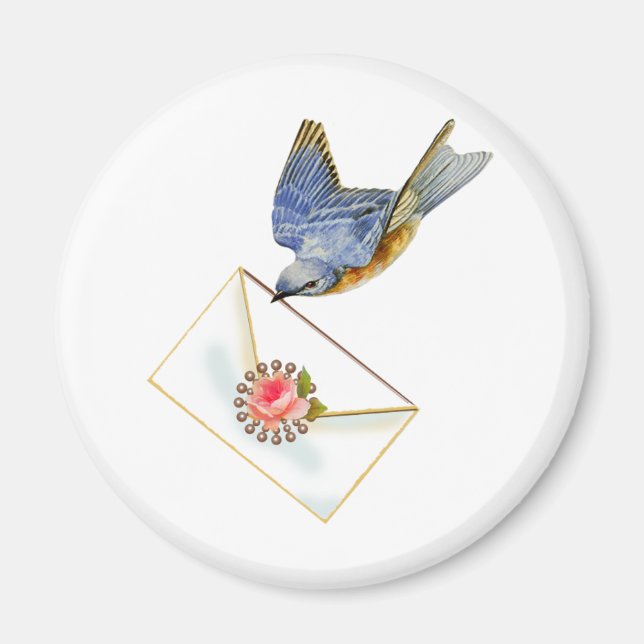 Imán Pájaro azul de la felicidad (Frente)