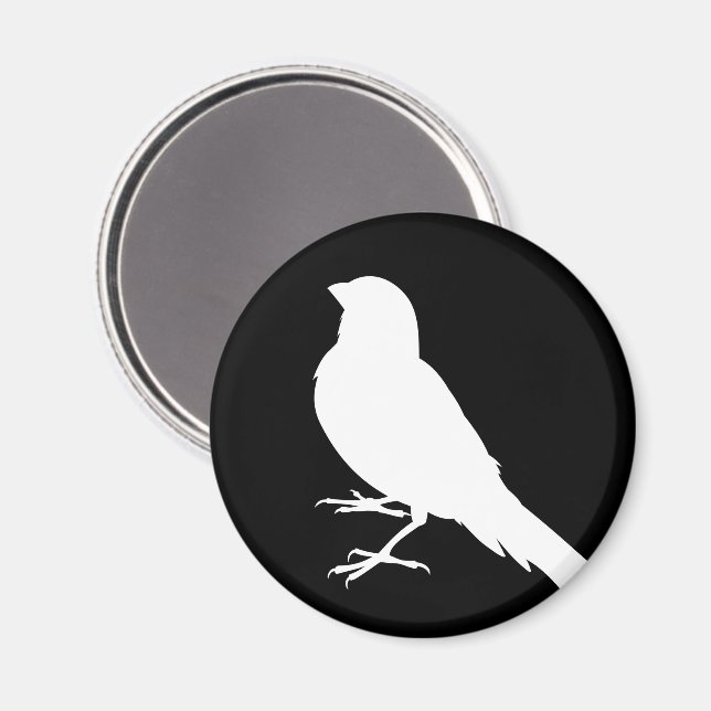 Imán Pájaro Canario de pie (Anverso/Reverso)