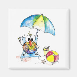 Imán Pájaro caprichoso en la playa