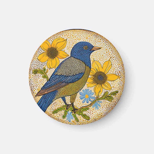 Imán Pájaro colorido  (Frente)