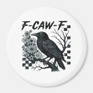 Imán Pájaro Cuervo Retro Clásico F-Caw-F