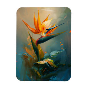 Imán Pájaro de pintura de aceite de paraíso flexible