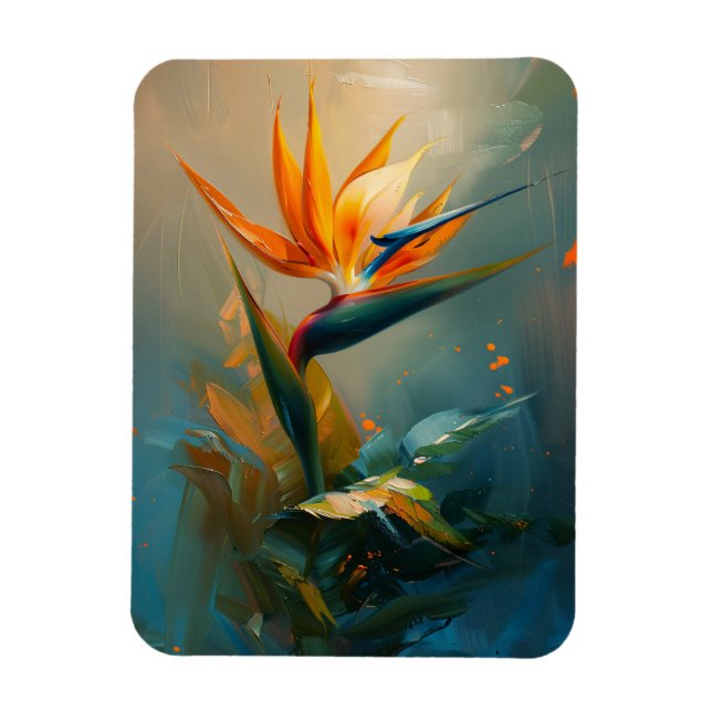 Imán Pájaro de pintura de aceite de paraíso flexible (Vertical)