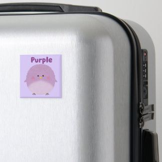 Imán Pájaro Morado Puff para Niños