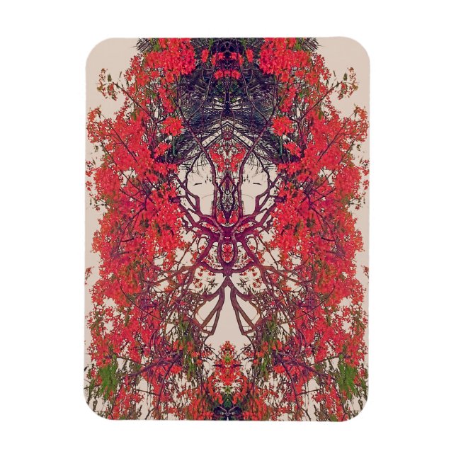 Imán Pájaro rojo del paraíso (Vertical)