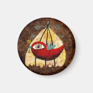 Imán Pájaro rojo vintage