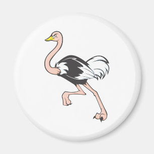 Imán Pájaro serio de la avestruz