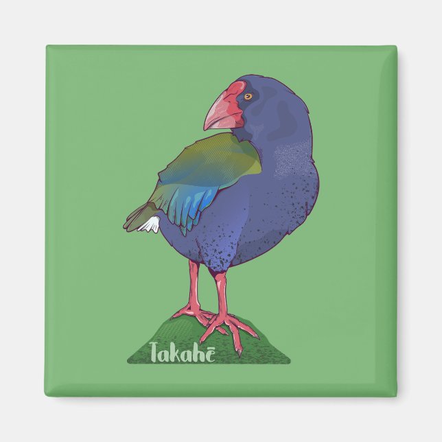 Imán Pájaro Takahe NZ (Frente)