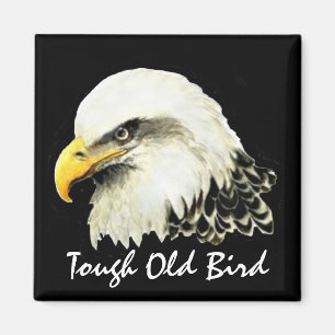 Imán Pájaro viejo duro Eagle calvo del feliz cumpleañ