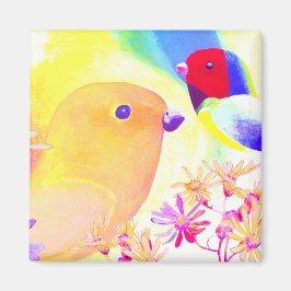 Imán Pájaros Brillantes de Tie-Dye