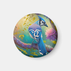 Imán Pájaros de fantasía Arrendajo azul
