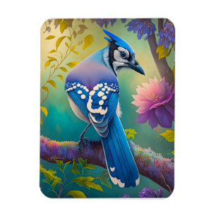 Imán Pájaros de fantasía Arrendajo azul