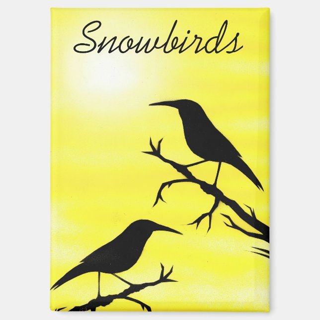 Imán Pájaros de nieve (Anverso)