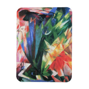 Imán Pájaros (Vogel) por Franz Marc, Arte Cubista Vinta