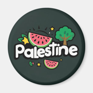 Imán Palabra palestina escueta rodeada por un árbol de 