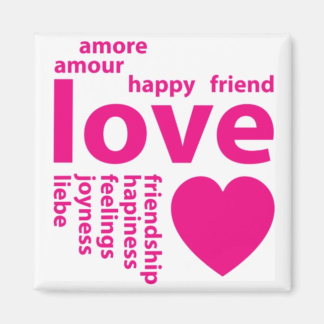 Imán Palabras amorosas (Frente)