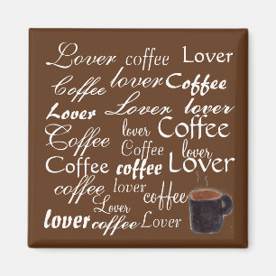 Imán Palabras de amante del café