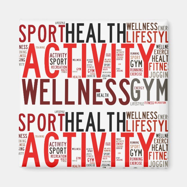 Imán Palabras de aptitud (Frente)