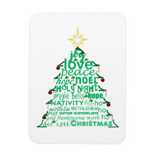 Imán Palabras de árbol de Navidad Magnet