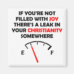 Imán Palabras de citas cristianas rellenas de alegría