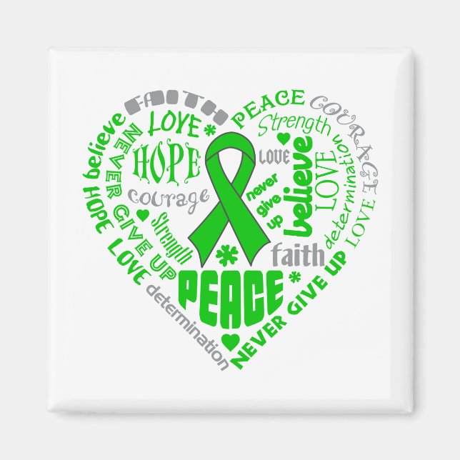 Imán Palabras del corazón de la conciencia de TBI (Frente)