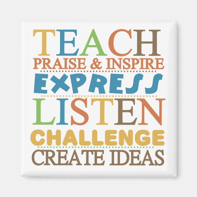 Imán Palabras del profesor para vivir (Frente)