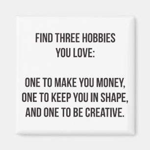 Imán Palabras motivacionales - Encuentra Tres Hobbies Q