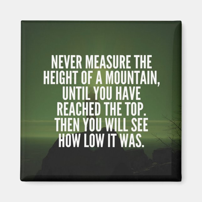 Imán Palabras motivacionales - Montaña (Frente)