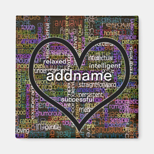 Imán Palabras positivas sobre ti (Frente)