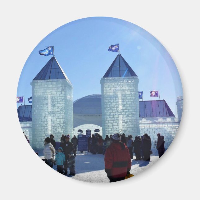Imán Palacio de hielo en el Carnaval de Quebec, Canadá (Frente)