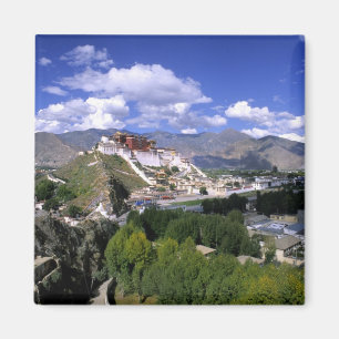 Imán Palacio de Potala en la cordillera desde aher
