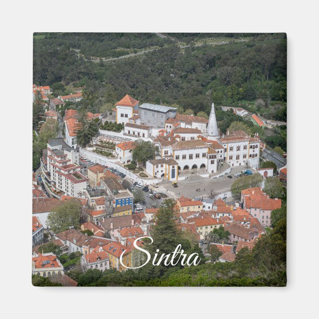Imán Palacio de Sintra desde arriba en Sintra, Portugal (Frente)