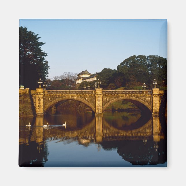 Imán Palacio Imperial, Puente Nijubashi, Tokio, Japón (Frente)