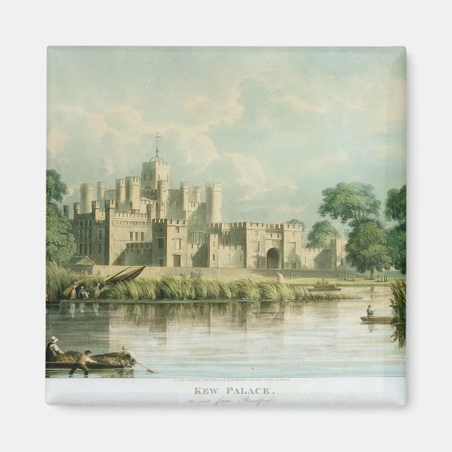 Imán Palacio Kew visto desde Brentford, grabado por Tho (Frente)