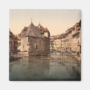 Imán Palacio y canal viejos, Annecy, Francia