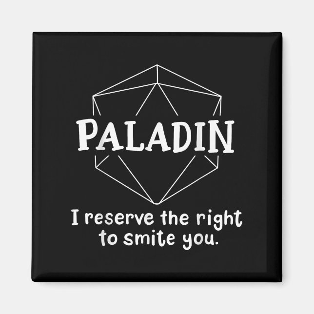 Imán Paladin Chiste de caracteres divertidos Roleplay G (Frente)