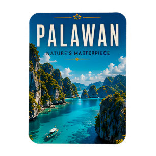 Imán 🏝️ Palawan Filipinas Decoración de Laguna 🌊