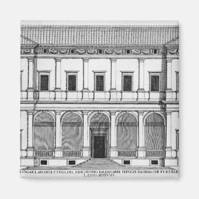 Imán Palazzo Chigi en el Lungara, Roma, de 'Palazzi (Frente)