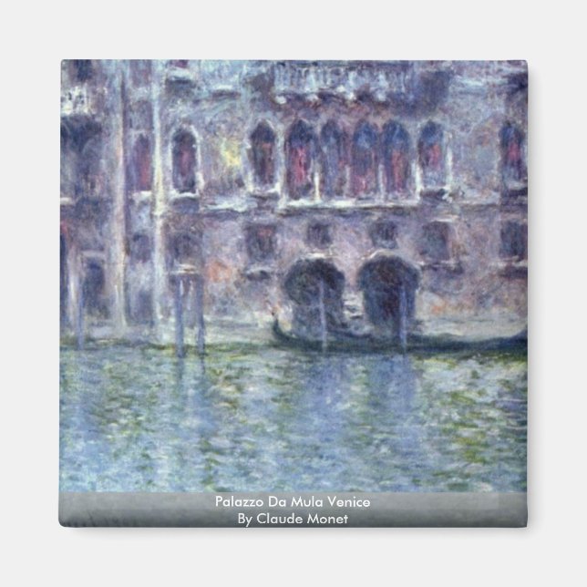 Imán Palazzo Da Mula Venice De Claude Monet (Frente)
